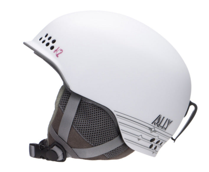 K2 Ally Womens Girls White Dial Helmet & Goggles Recon Combo Snowboard Ski XS