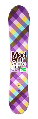 140cm Modern Amusement Marina Teal Womens Snowboard, Build a Package with Boots and Bindings.