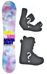 140cm Modern Amusement Maribu, Camber Women Blem Snowboard, Build a Package with Boots and Bindings.