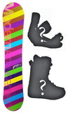 144 Modern Amusement Palm, Camber Blem Womens Snowboard, Build a Package with Boots and Bindings.