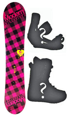 140cm Modern Amusement Santa Monica Pink, Camber Womens Snowboard, Build a Package with Boots and Bindings.