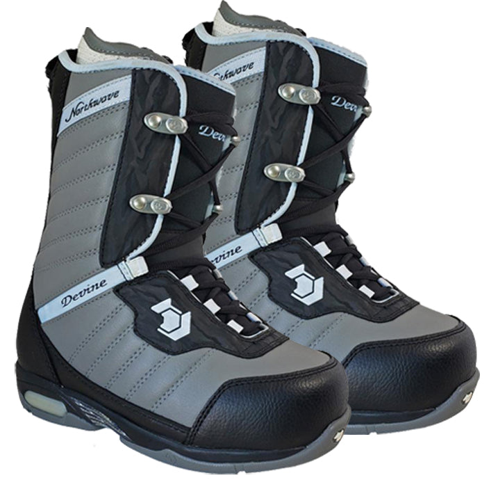 Northwave Devine Lace Snowboard Boots Black Gray Kids Size 5