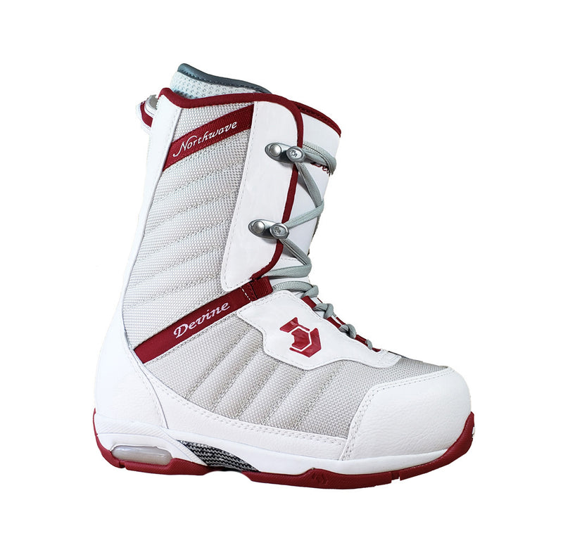 Northwave Devine Lace Snowboard Boots White Red Women Size 5.5 6 Euro 36.5