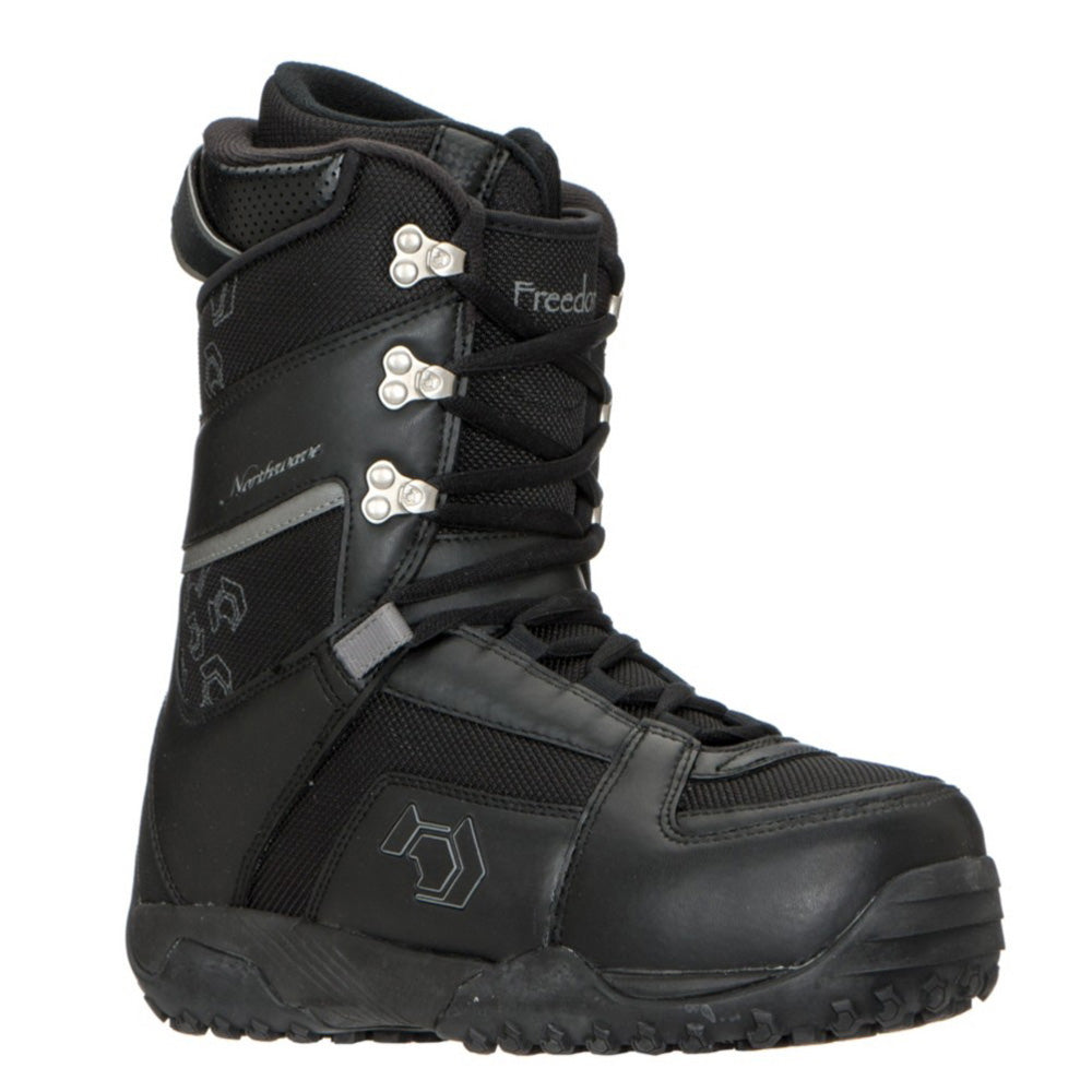 Northwave Freedom Lace Snowboard Boots Black Anthracite Women 8.5-9