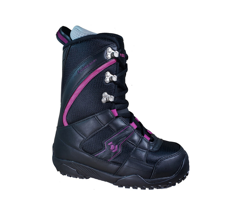 Northwave Freedom JP Snowboard Boots Black Purple Women 6.5 Mondo 23.5