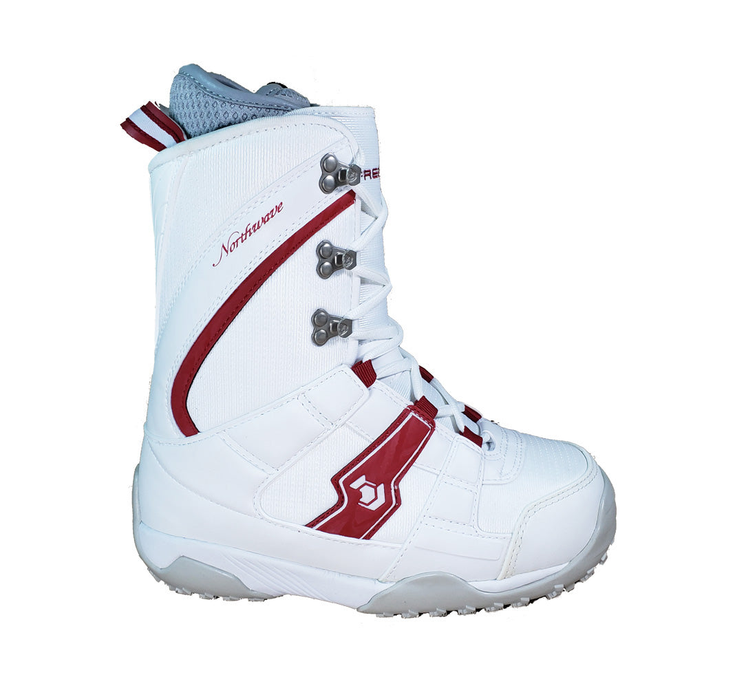 Northwave Freedom Japan Snowboard Boots White Red Womens Size 7.5