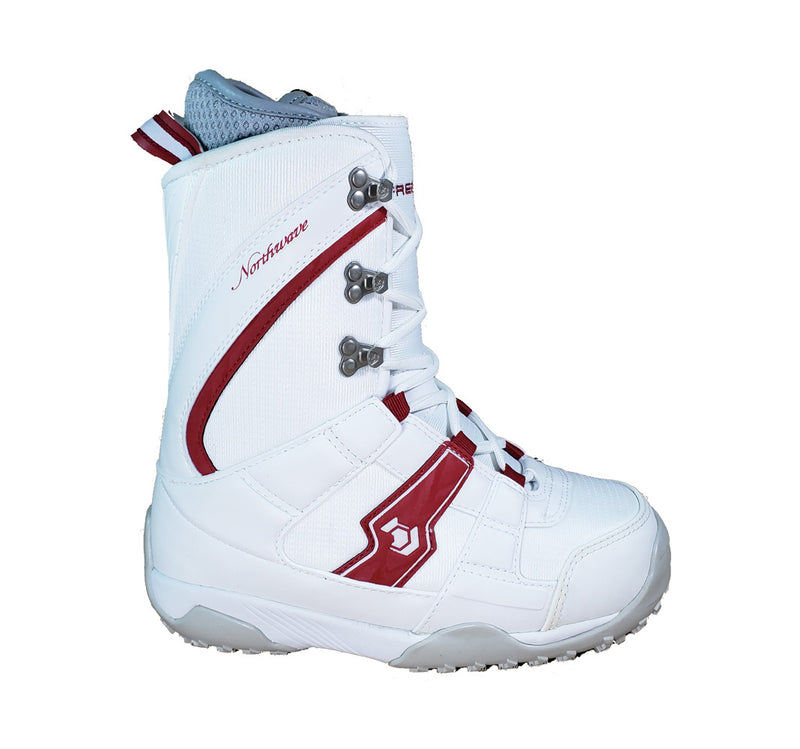 Northwave Freedom Lace Snowboard Boots White Red Kids Size 4 MP23.0