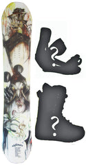 150cm  Nightmare Evil Corp Mouse W-Rocker Snowboard, Build a Package with Boots and Bindings