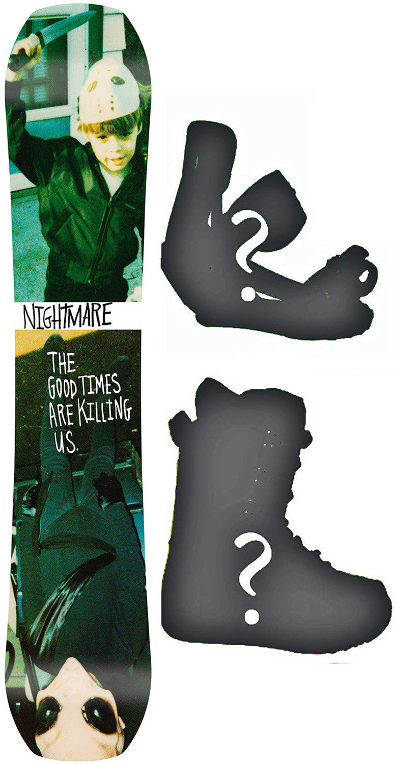 153cm  Nightmare Good Times Rocker Snowboard, Build a Package with Boots and Bindings