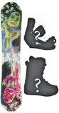 153cm  Nightmare Zombie Rocker Snowboard, Build a Package with Boots and Bindings