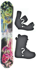 156cm  Nightmare Zombie Flat Rocker Snowboard, Build a Package with Boots and Bindings
