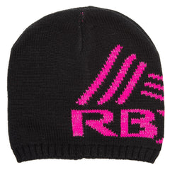 RBX Tech Lightweight Mesh Knit Snowboard Beanie Beany Black-Pink One Size Fits Most
