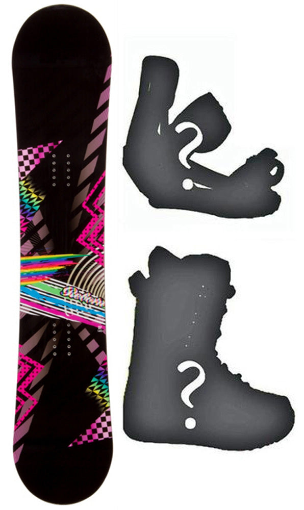 140cm SLQ Reborn, Camber Womens Blem Snowboard, Build a Package with Boots and Bindings.