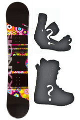 144cm Sionyx Flowers Black Womens Girls Blem Snowboard, or Build a Package with Boots and Bindings.