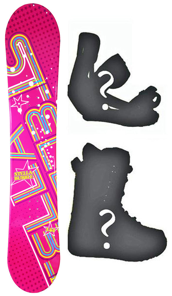 144cm Stella Bubble Pink Camber Womens Snowboard, Build a Package with Boots and Bindings.