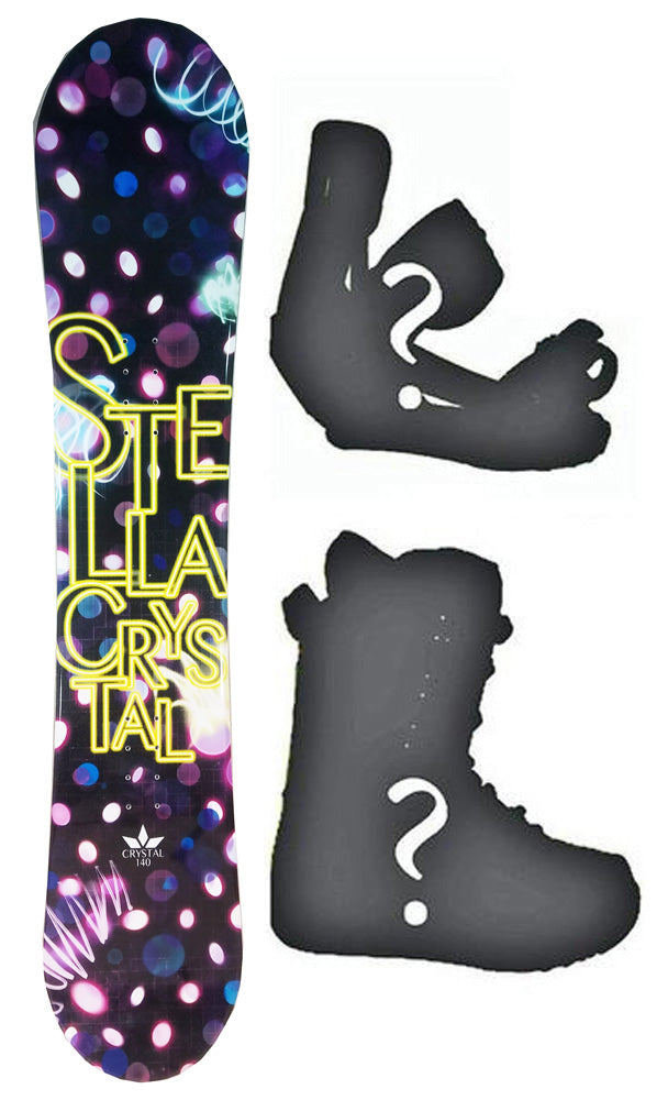 140cm Stella Crystal Camber Womens Snowboard, Build a Package with Boots and Bindings.