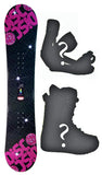 140cm Stella Disco Pink Rocker Womens Blem Snowboard, Build a Package with Boots and Bindings.