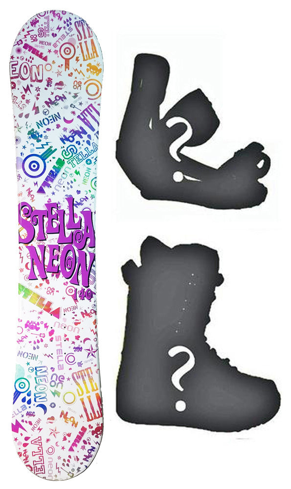 140cm Stella Neon White, Camber Womens Blem Snowboard, Build a Package with Boots and Bindings.