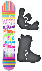 140cm Stella Ribbon Pink, Rocker Womens Snowboard, Build a Package with Boots and Bindings.
