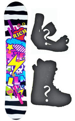 140cm Stella Rich White Camber Womens Snowboard, Build a Package with Boots and Bindings.