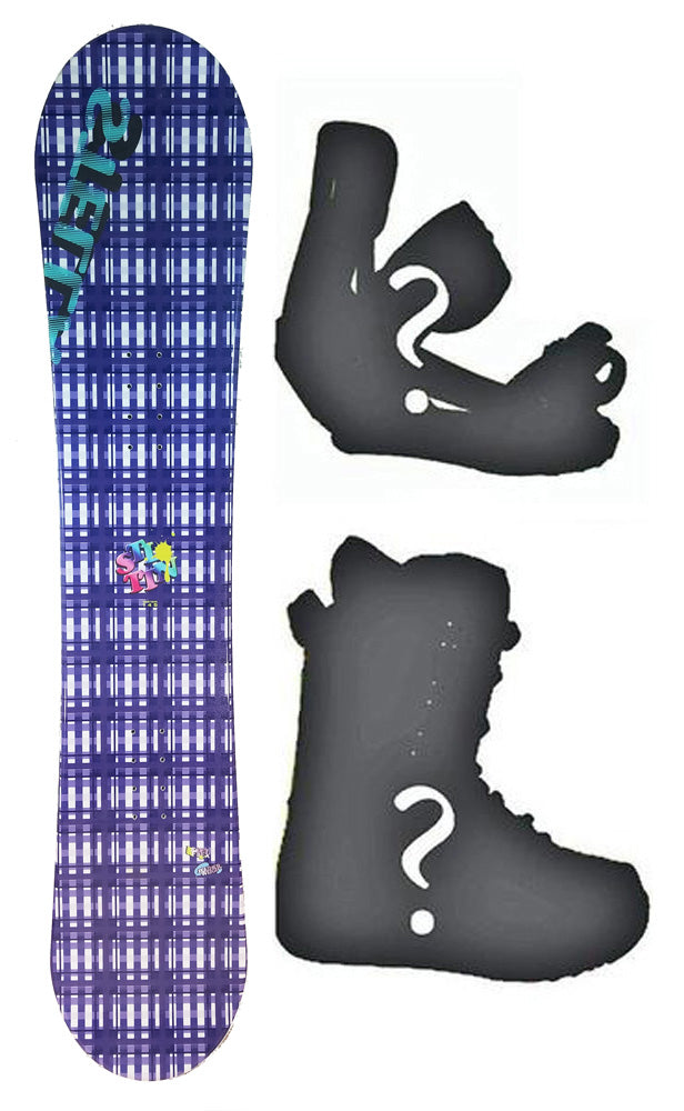 140cm Stella Tartan purple Camber Womens Snowboard, Build a Package with Boots and Bindings.