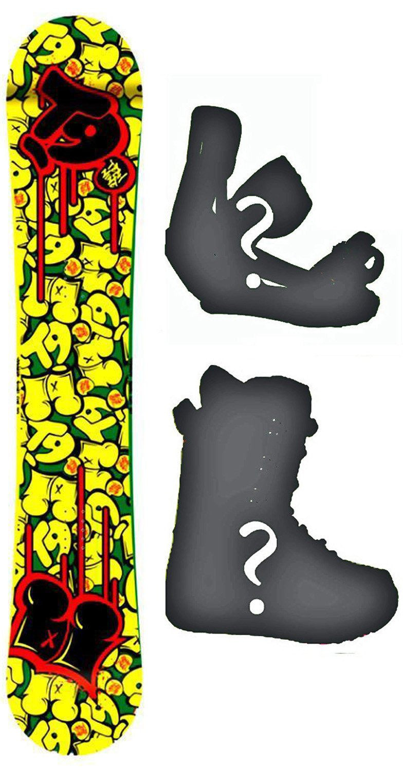 140-149cm Technine Young Gun Rasta Snowboard, or Build a Package with Boots and Bindings
