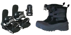 Ams Velcro Snowboard Light Weight Bindings & Snow Boots Package Deal 3 kids youth