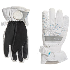 Anex Snowboard Gloves 5,000mm Waterproof White Blue M L XL Little Girls 