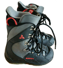 Burton Progression Black Gray Red Mens USED Snowboard Boots 8