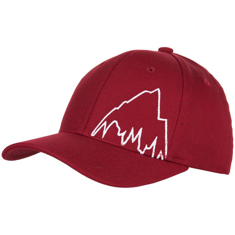 Burton Snowboard Mountain Slidestyle Flexfit Hat Cap Red Kids O/S