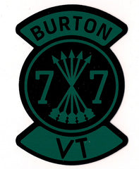 Burton Snowboard Sticker Invader 1977-VT Green 4