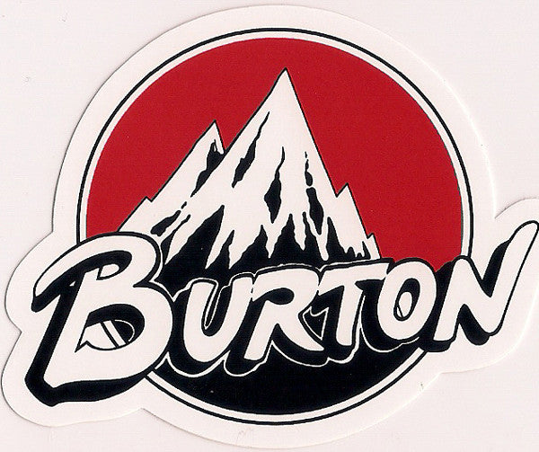 Burton Snowboard Sticker Backhill Vintage Red 3"x2.5" #21