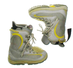 Burton Foundation Women's USED Snowboard Boots Size 6 Beige/Gray/Yellow