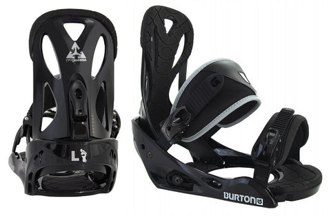 Burton Progression Custom Black Used Snowboard Bindings Medium