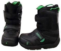 Burton Progression Grom Kids USED Snowboard Boots Size 2 Black