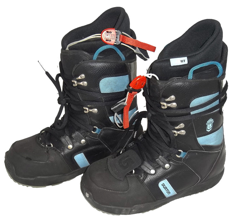 Burton Progression Black/Sky Womens Used Snowboard Boots 6 = Kids 5 jb3