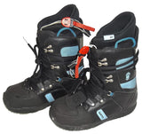 Burton Progression Black/Sky Used Snowboard Boots Womens 5.5 or Kids 4 jb2