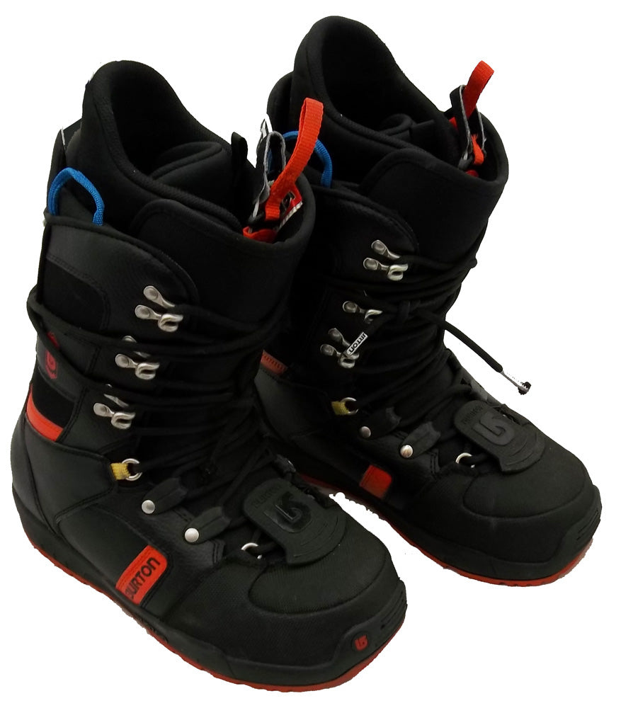 burton 10.5 snowboard boots Burton Progression Black/Red Mens Used Snowboard Boots 10.5
