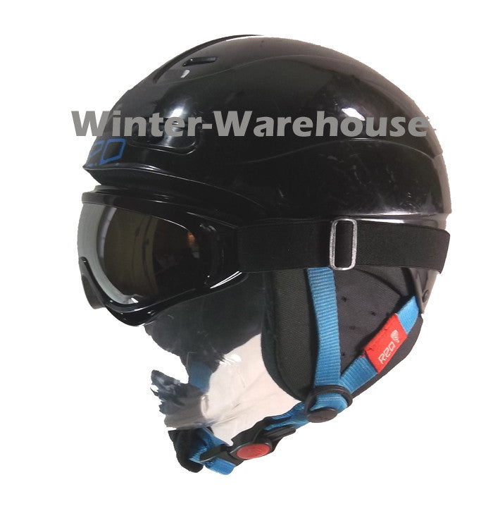 blue snowboard ski helmet white goggles Burton Used Helmet and New Recon White Goggle Combo Package Progressio