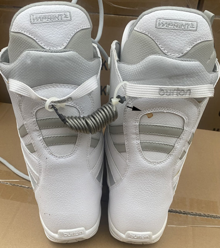burton coco snowboard boots white gray womens this boot will get you there Burton Coco Women's Blem White