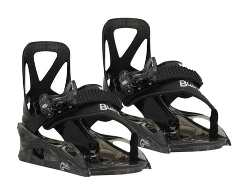 Burton Grom Snowboard Bindings Black White- Kids, Youth 1-3.