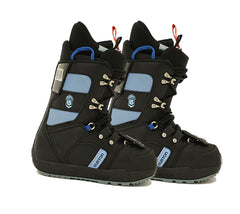 Burton Progression Black Blue Used Snowboard Boots Womens 7 Mondo 24 jb5