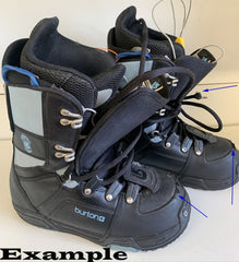 Burton Progression Black/Sky Womens Used Snowboard Boots 6.5 Mondo 23.5 jb4
