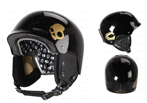 Capix Pat Milberry Skullcandy Helmet Black Gold snowboard, skate, wake, bike s/m