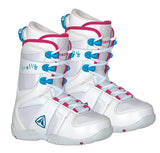 Firefly Snowboard Boots C32 White Blue Pink Kids Girls 2.5, 3.5, 4.5 Blem