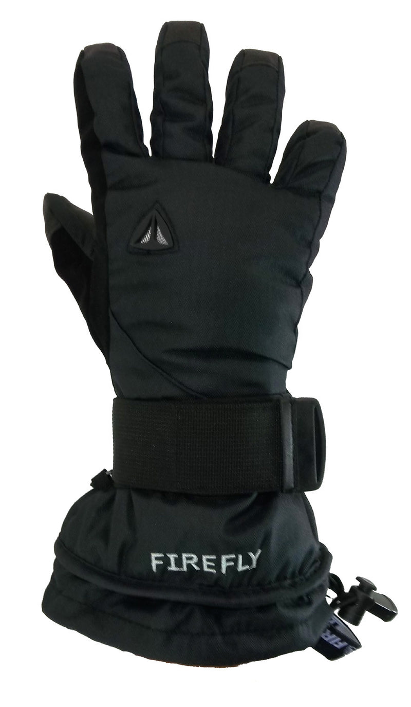 Firefly Mail Black-Blue Snowboard Gloves w/ built in Wrist Guards
