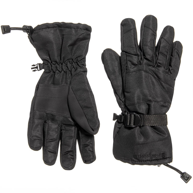 Free Country Elite Snowboard Ski Insulated Gloves Black Medium Large or XL
