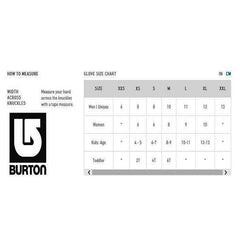 Burton Grab Snowboard Gloves Waterproof Touchscreen Compatible Youth Black
