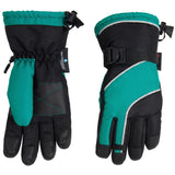 Grand Sierra Oxford Bec Tech Snowboard Gloves Waterproof, Insulated Black Green Kid Youth O/S 7-16