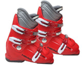 Head Edge J-3 Ski Skiing Red White Gray Boots Mondo 24.5 Youth 6.5 or Women 7.5 Used